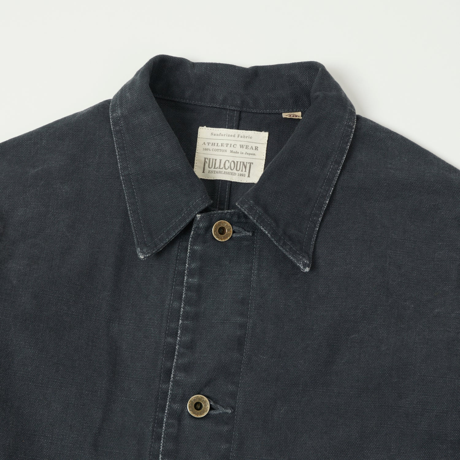 FULLCOUNT 2015 Sulfur Dye Heavy Oxford Chore Jacket - Black