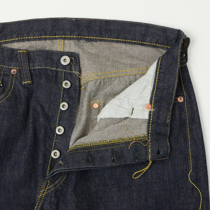 Full Count S0105-24 'Unskilled Worker' 'WWII' Loose Straight Jean - Rinsed