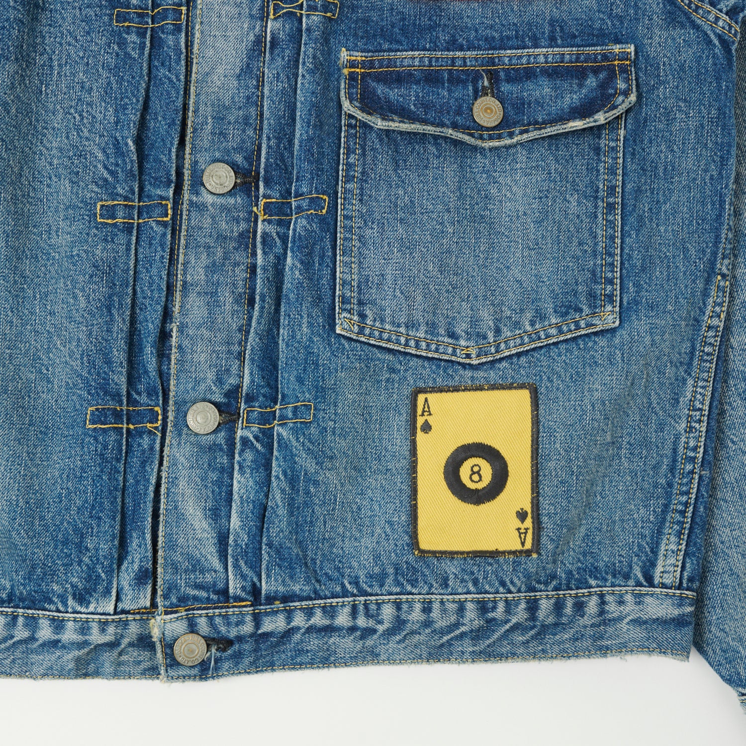 FULLCOUNT 2107HA Patched 13.7oz Type I Denim Jacket - 'Dartford