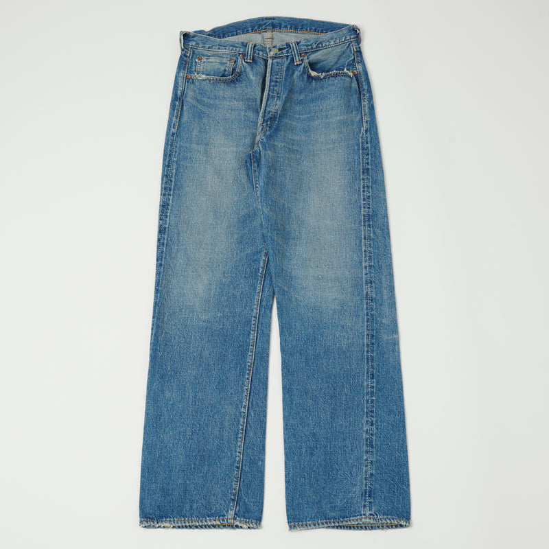 Full Count 0105HA Patched 13.7oz Wide Straight Jean - 'Dartford' Wash