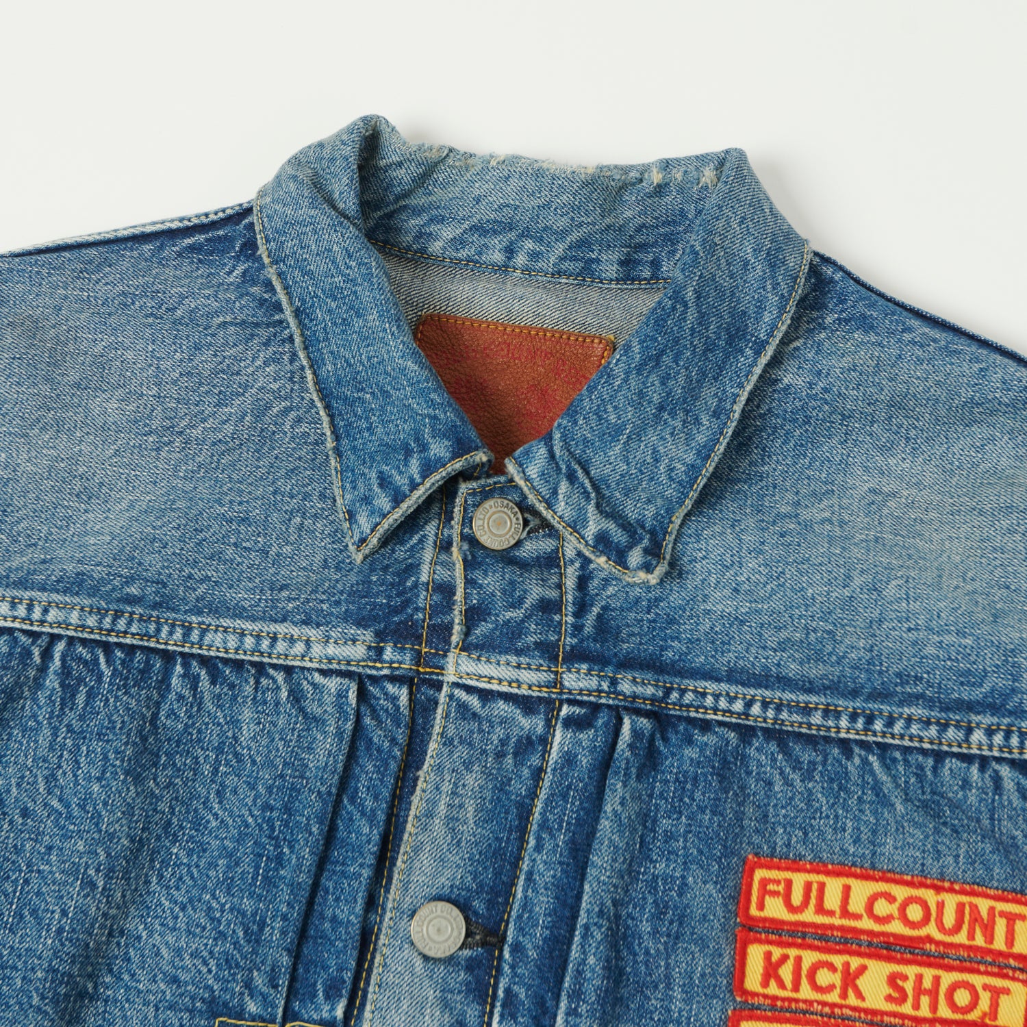FULLCOUNT 2107HA Patched 13.7oz Type I Denim Jacket - 'Dartford' Wash