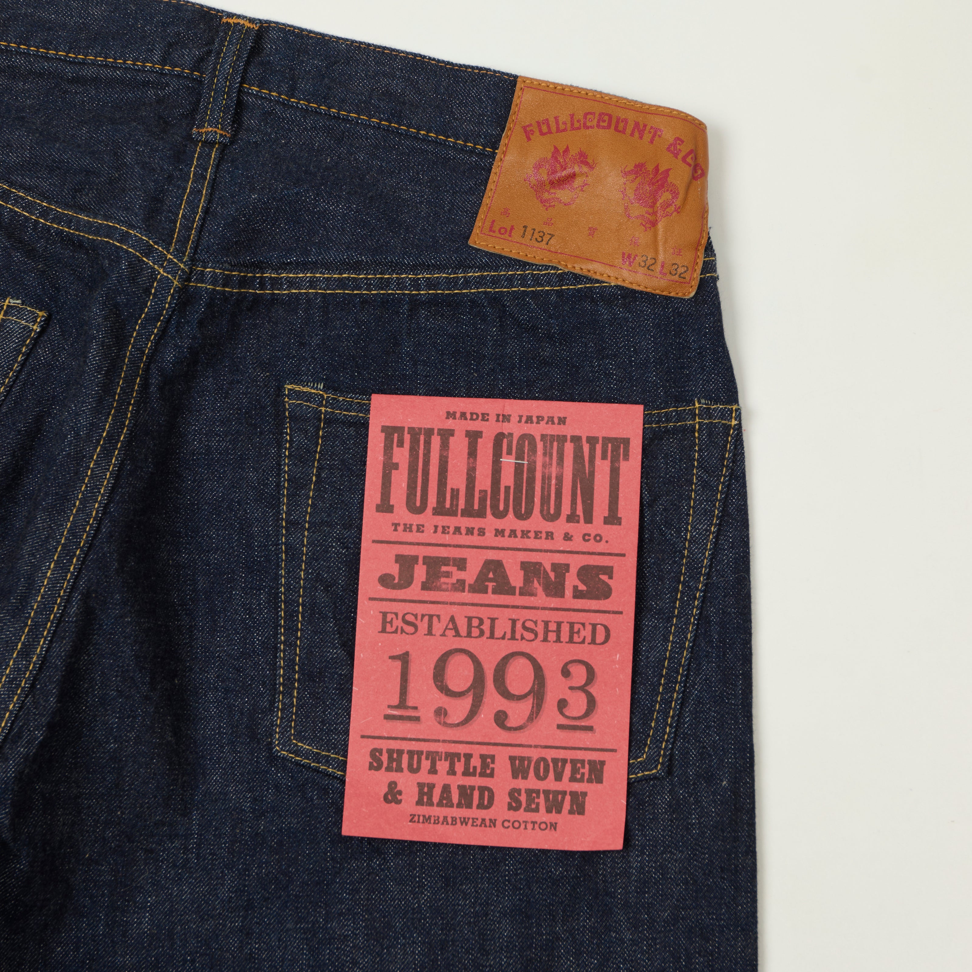 FULLCOUNT 1137 Duke III Extra Wide Straight Jean - One Wash