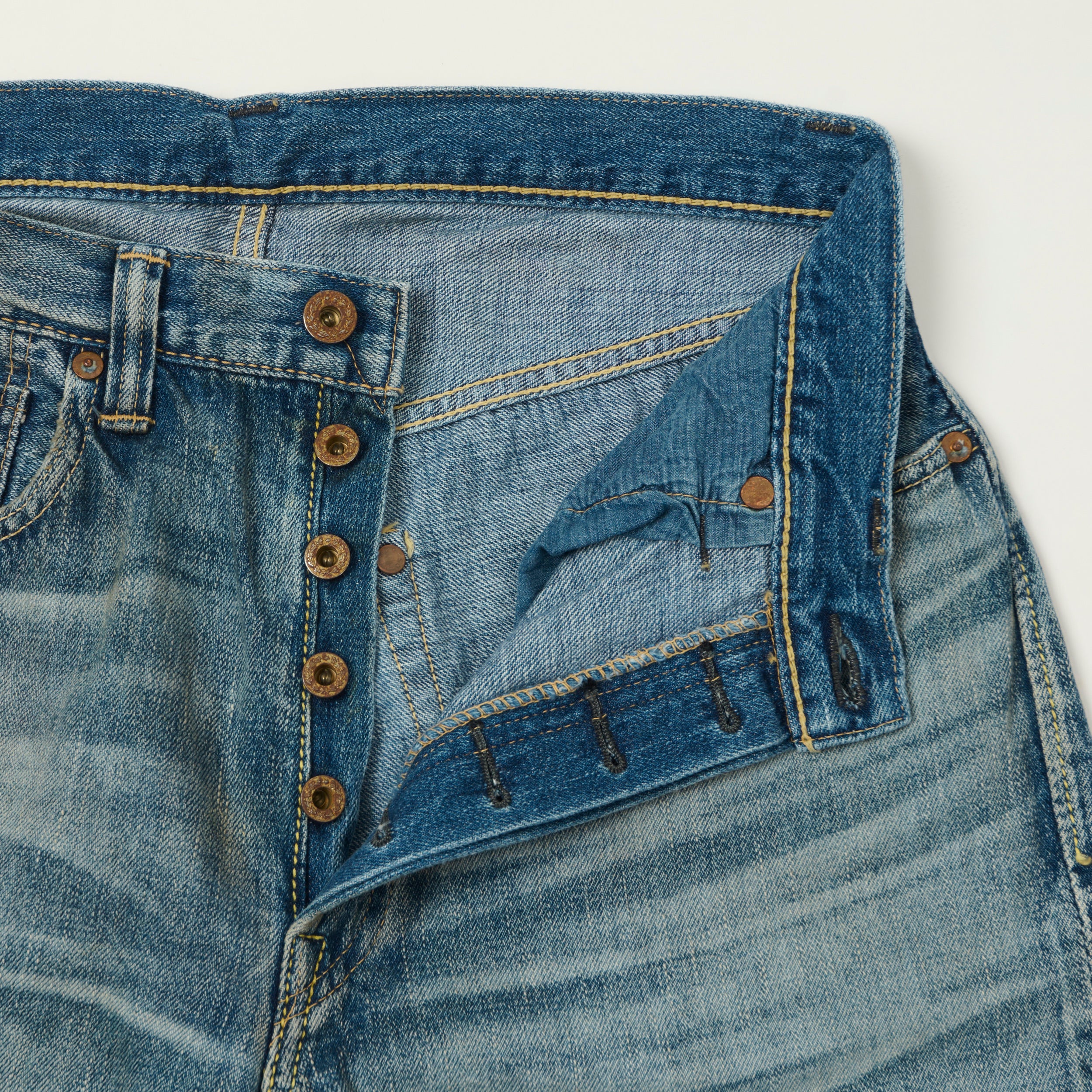 FULLCOUNT S0105SS 11.5oz WWII Model Wide Straight Jean - 'Master of Reality' Wash