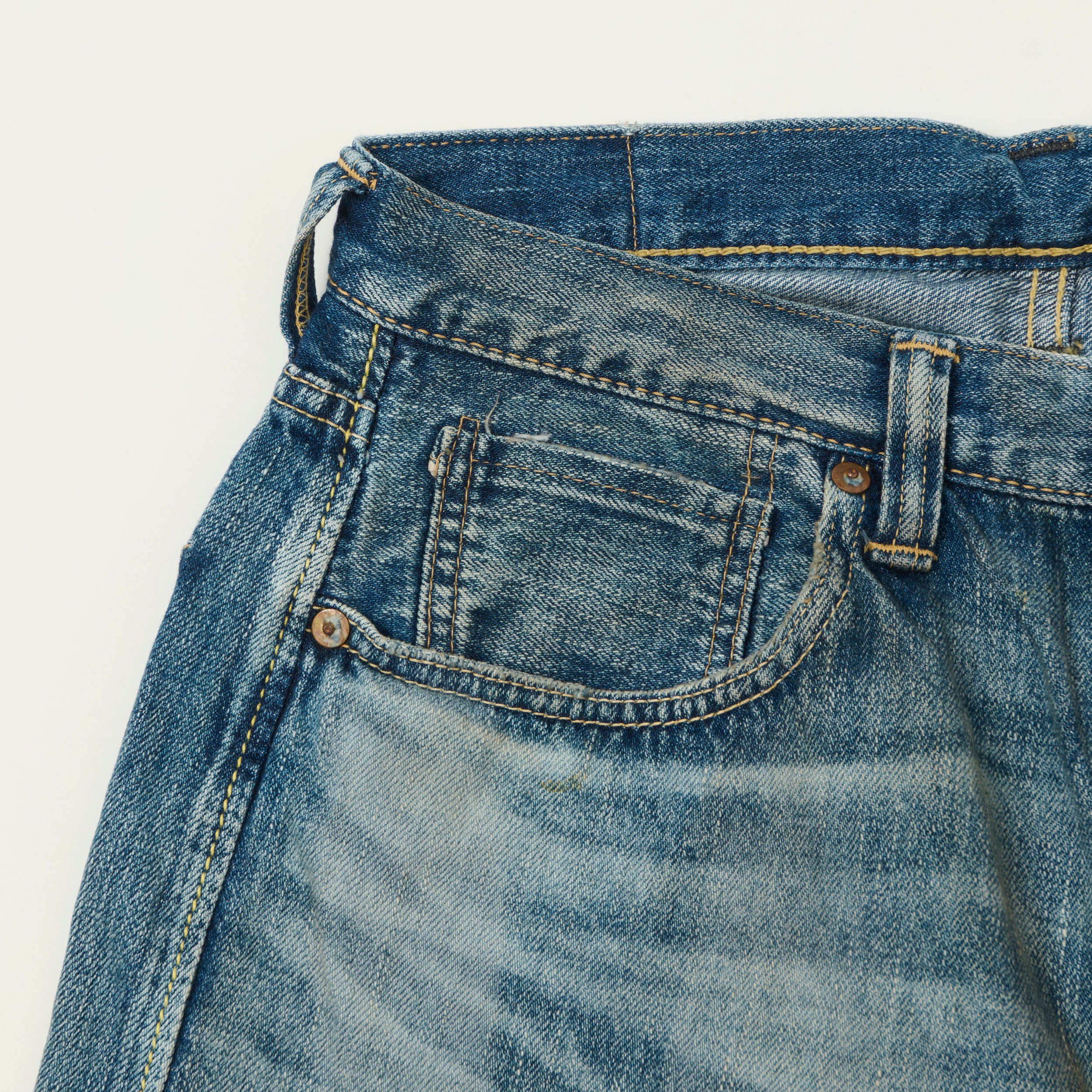 FULLCOUNT S0105SS 11.5oz WWII Model Wide Straight Jean - 'Master of Reality' Wash