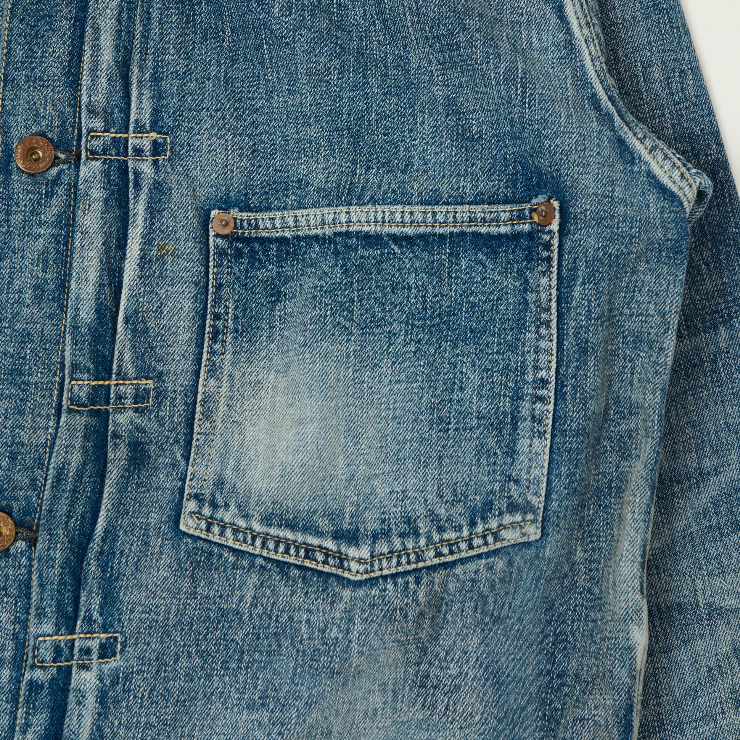 FULLCOUNT S2107SS 11.5oz WWII Model Denim Jacket - 'Master of Reality' Wash