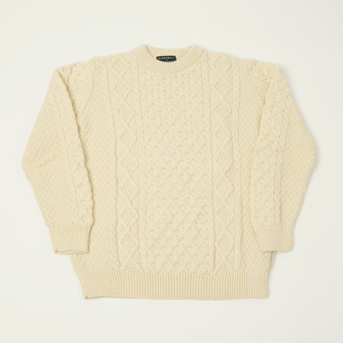 Gloverall Aran Cable Knit Jumper - Ecru