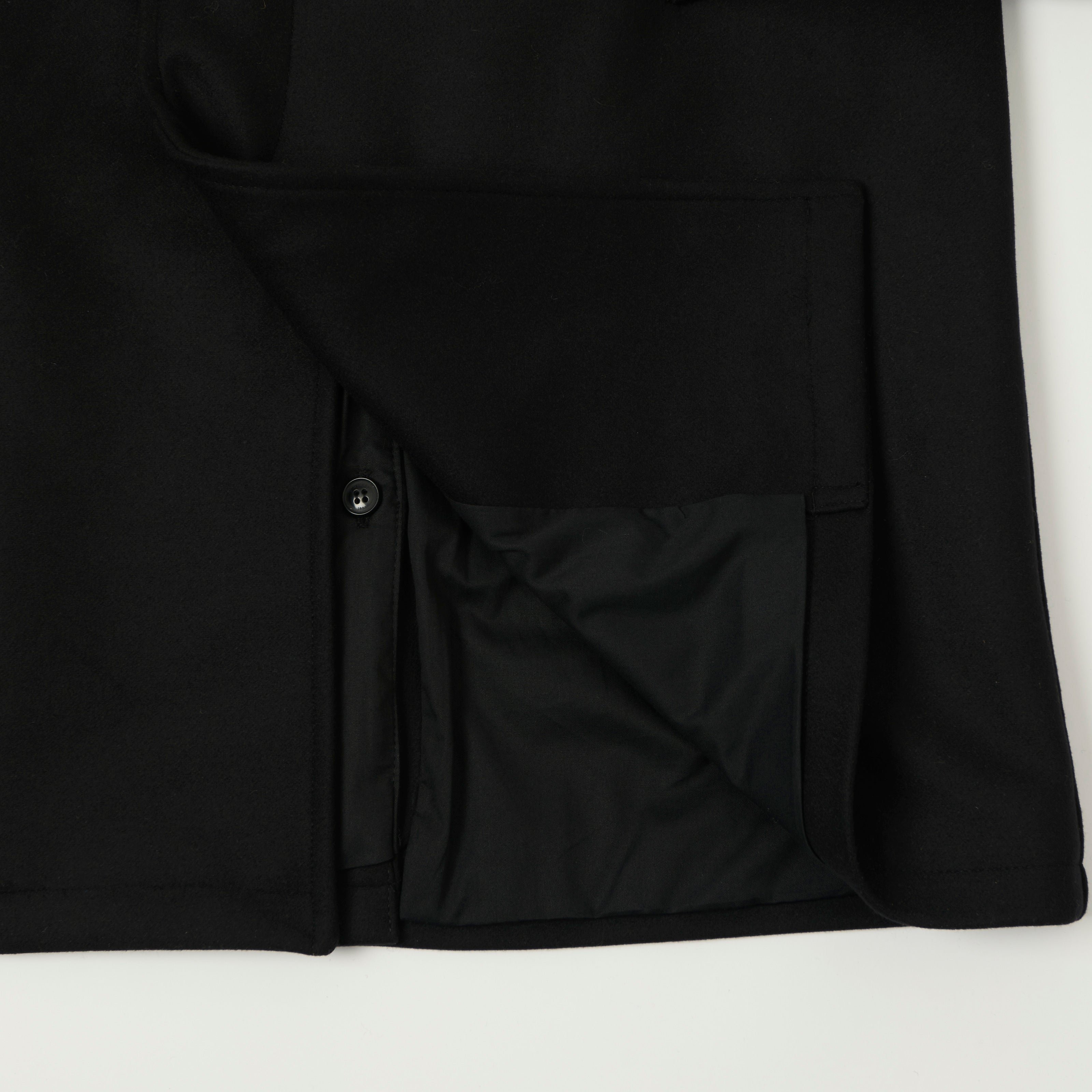 Gloverall 'Hynes' Raglan Sleeve Balmacaan Coat - Black