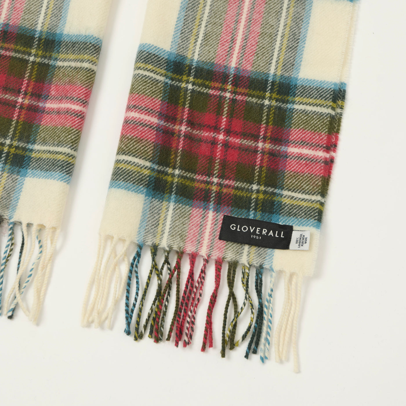 Gloverall Lambswool Tartan Scarf - Stewart Dress Weathered