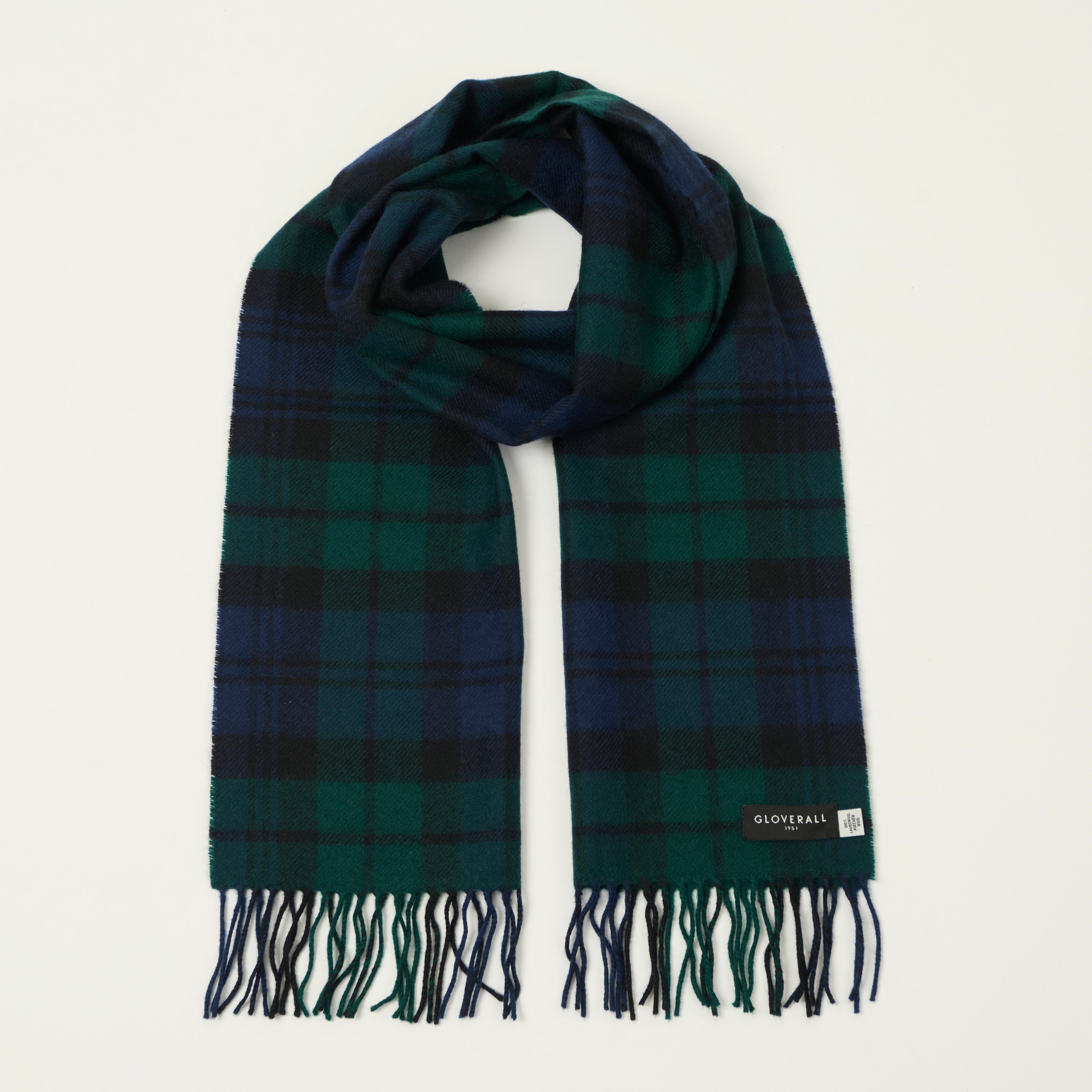 Gloverall Lambswool Tartan Scarf - Black Watch