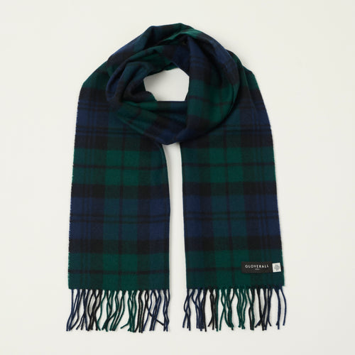 Gloverall Lambswool Tartan Scarf - Black Watch