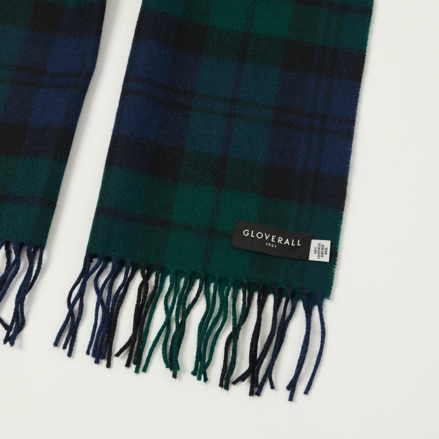 Gloverall Lambswool Tartan Scarf - Black Watch