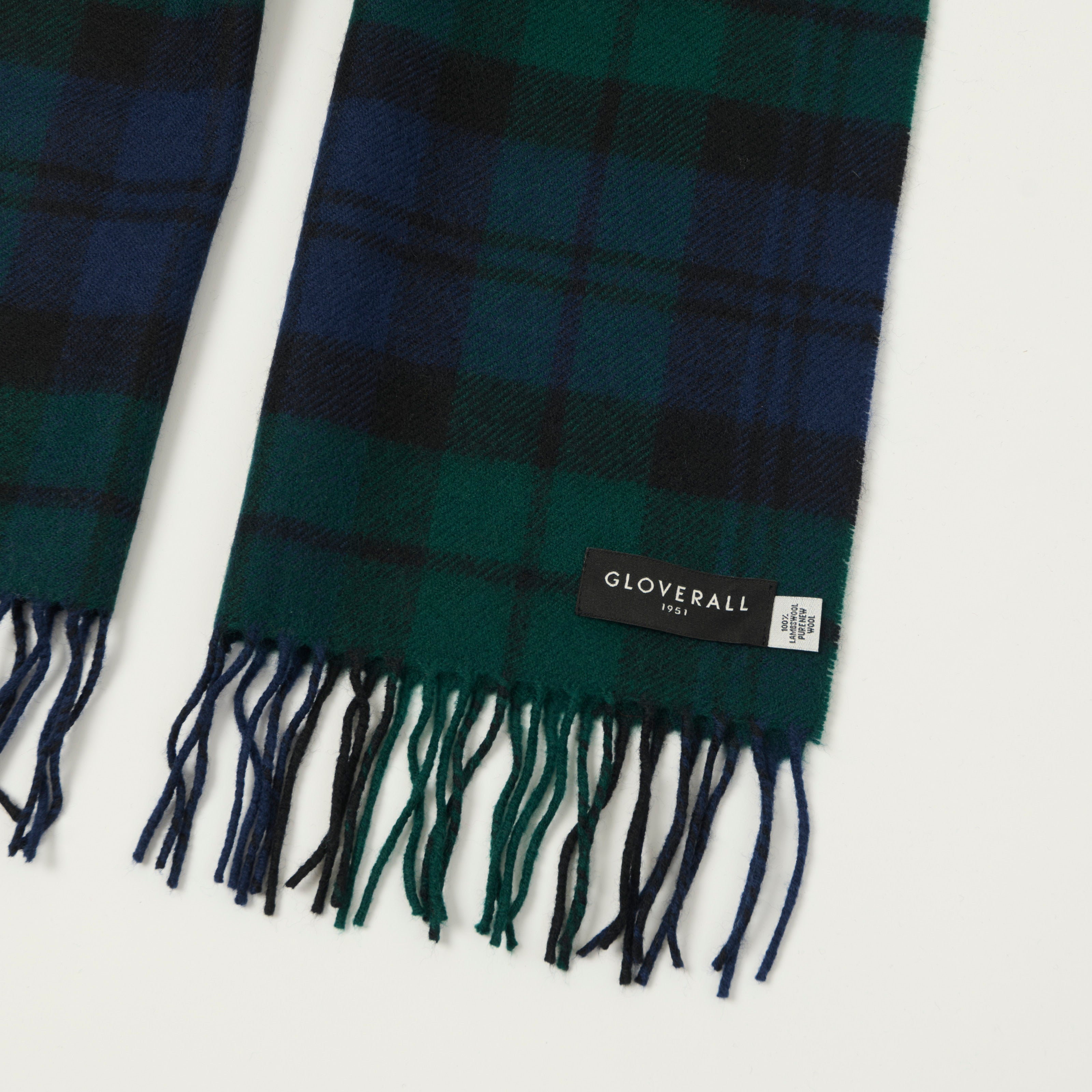 Gloverall Lambswool Tartan Scarf - Black Watch