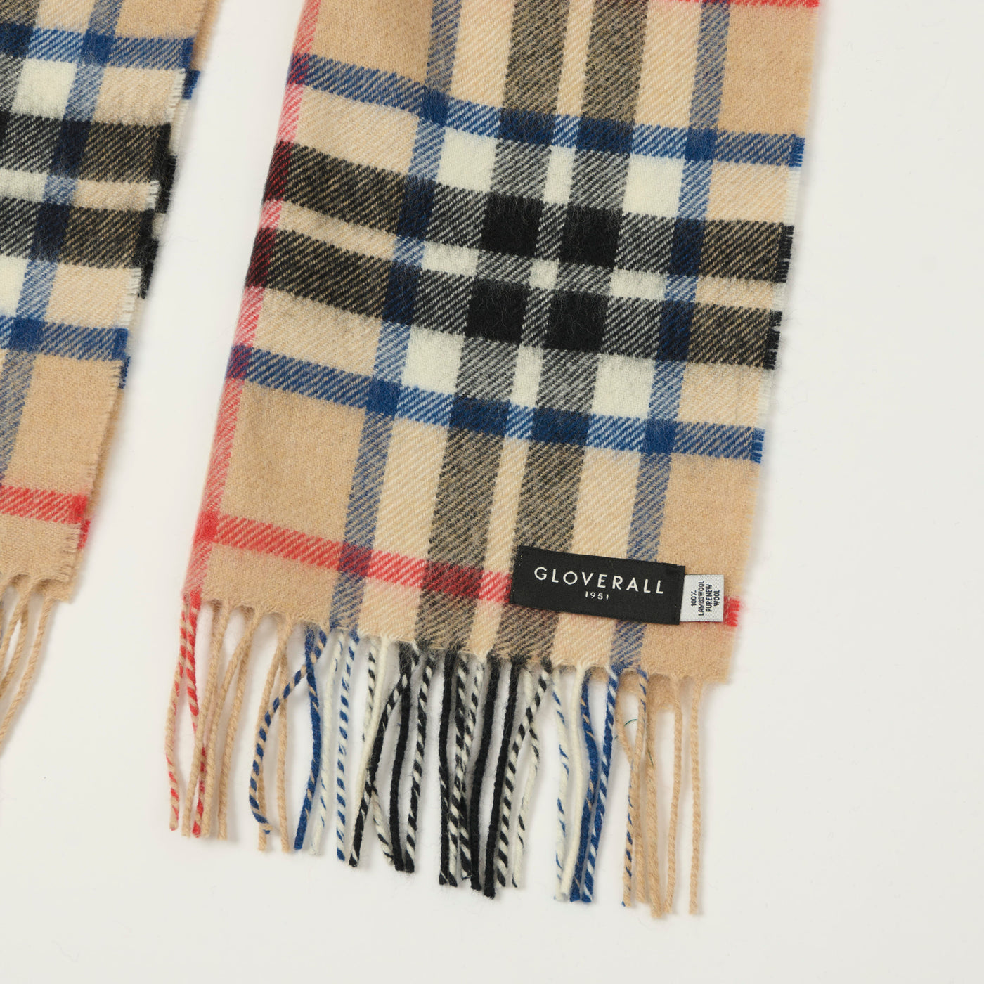 Gloverall Lambswool Tartan Scarf - Thomson Camel