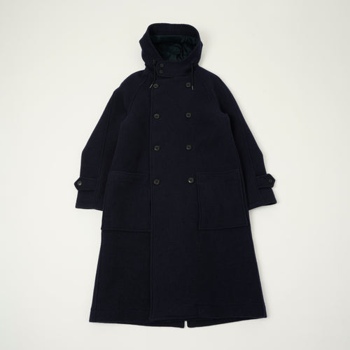 Gloverall Raglan Sleeve 'Horatio' Coat - Navy