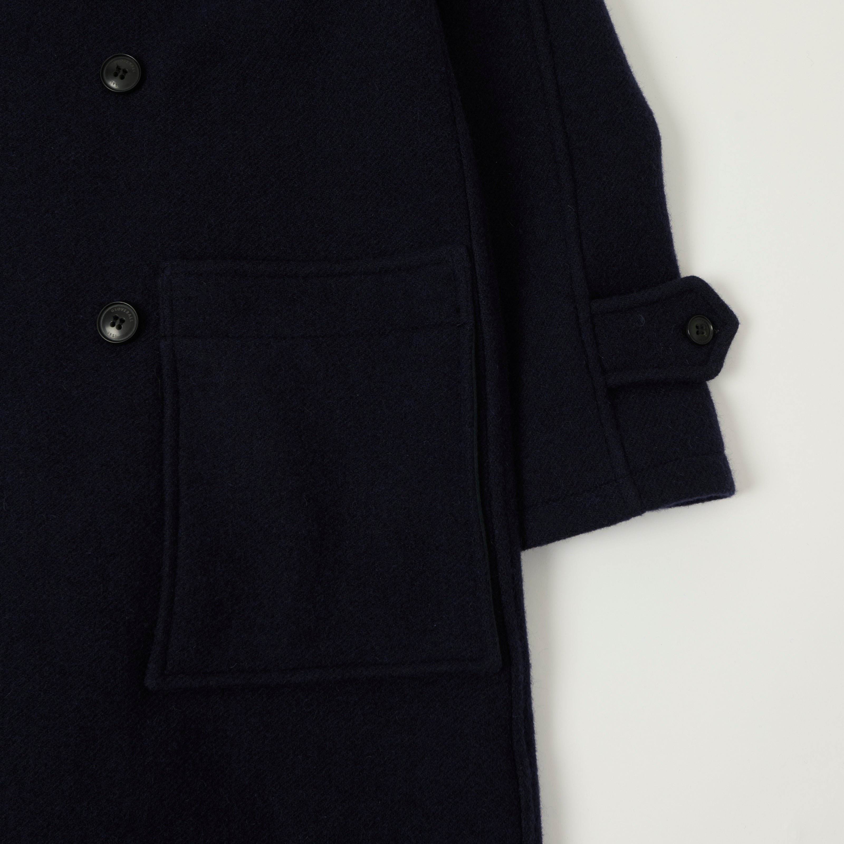 Gloverall Raglan Sleeve 'Horatio' Coat - Navy
