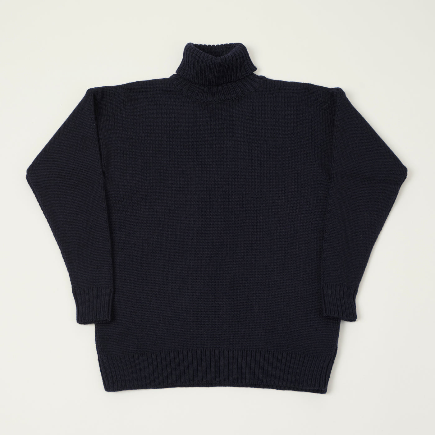 Gloverall 'Submariner' Knit Rollneck Jumper - Black