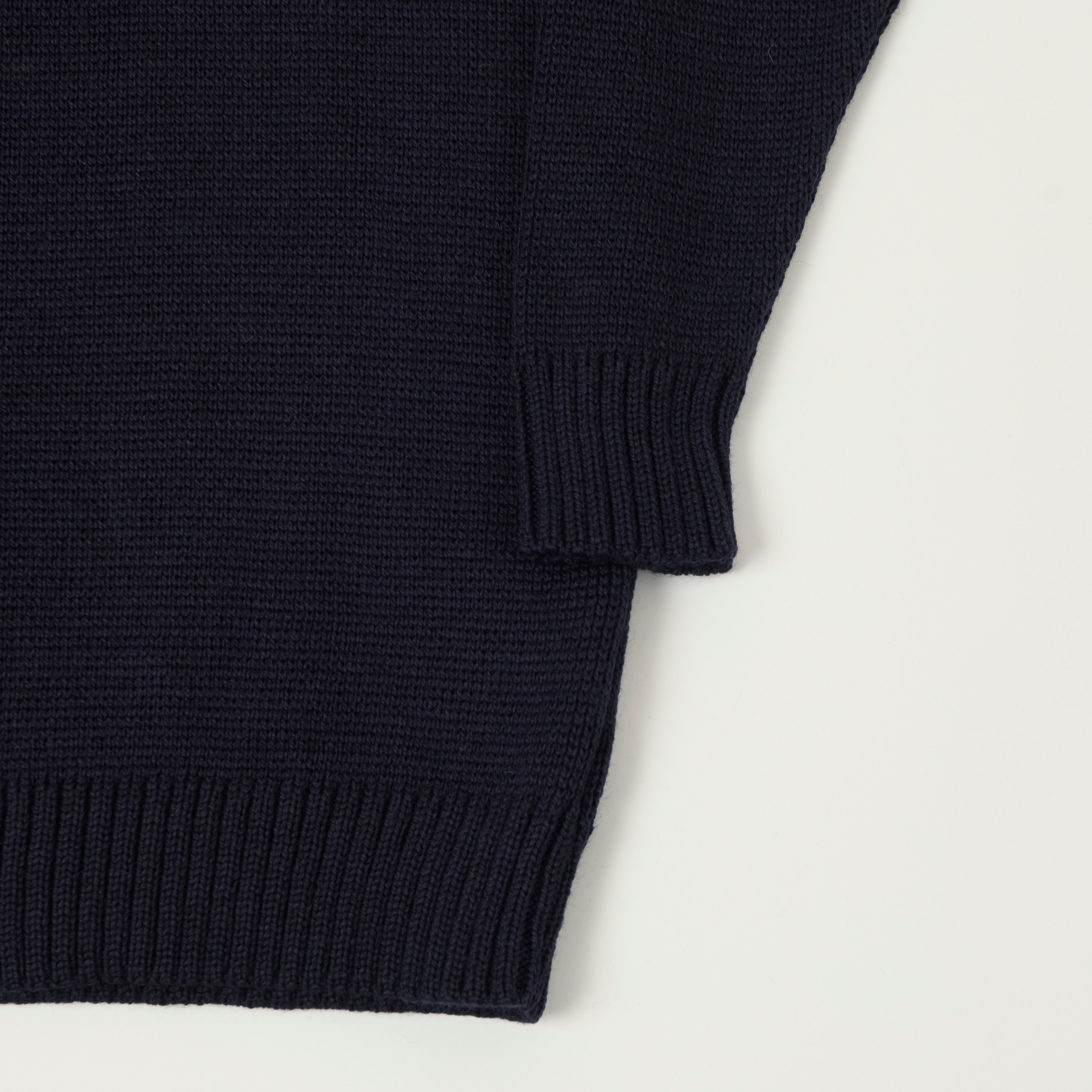 Gloverall 'Submariner' Knit Rollneck Jumper - Navy