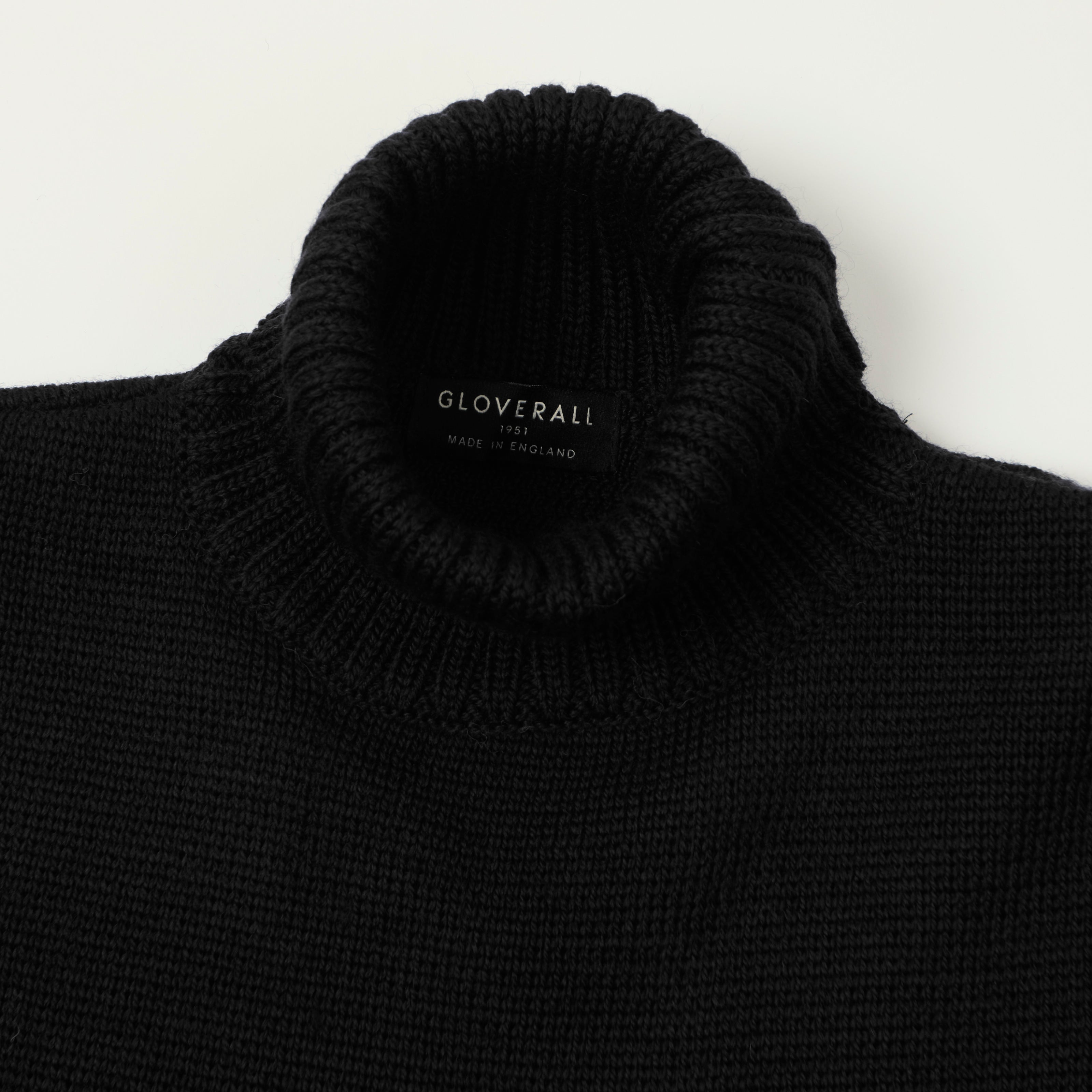 Gloverall 'Submariner' Knit Rollneck Jumper - Black