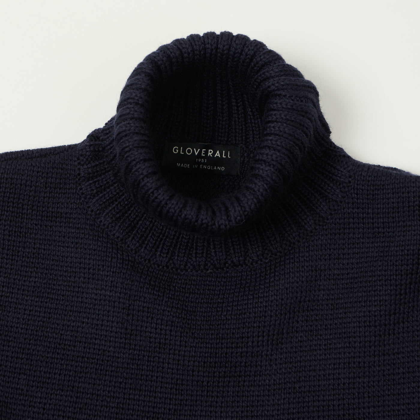 Gloverall 'Submariner' Knit Rollneck Jumper - Navy