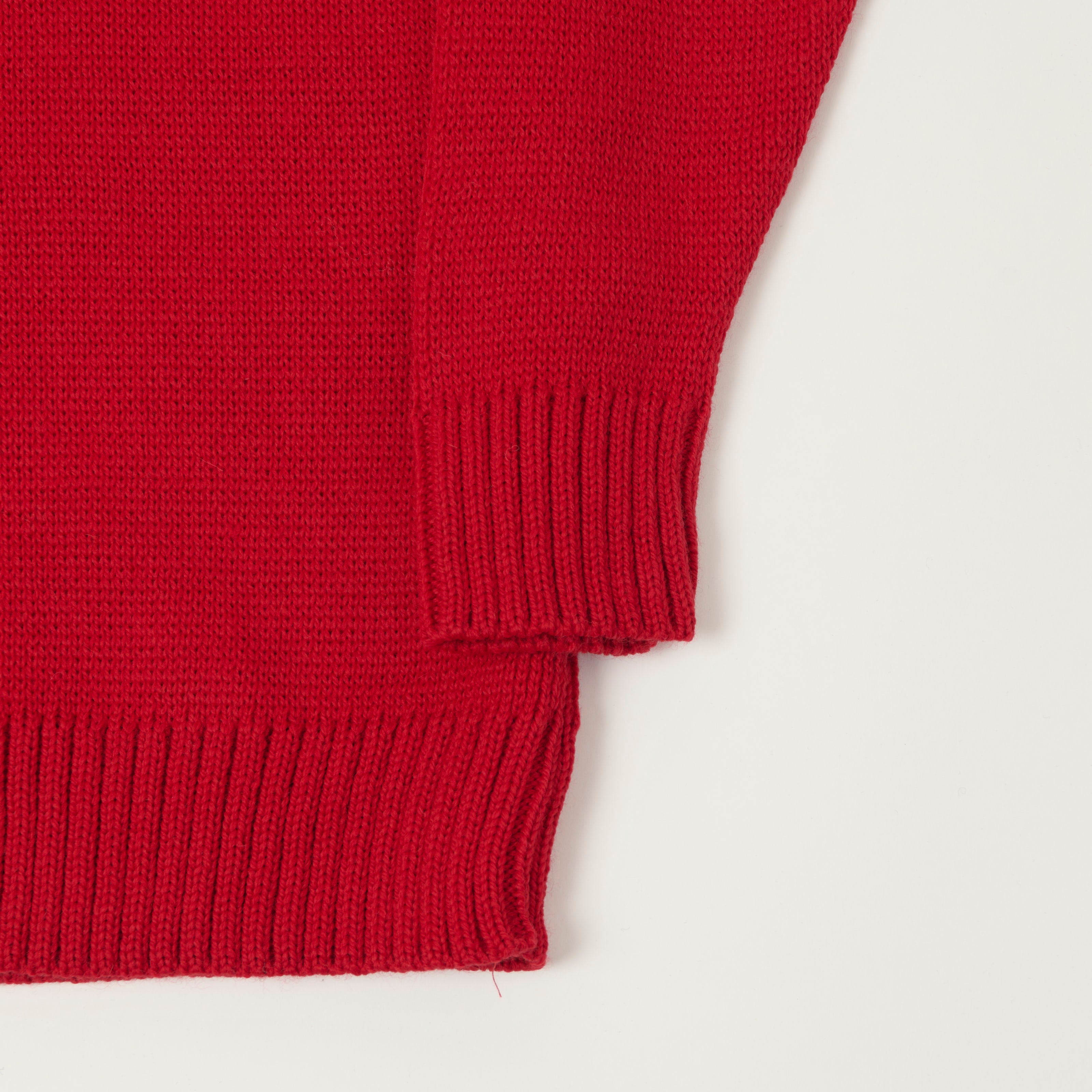 Gloverall 'Submariner' Knit Rollneck Jumper - Red