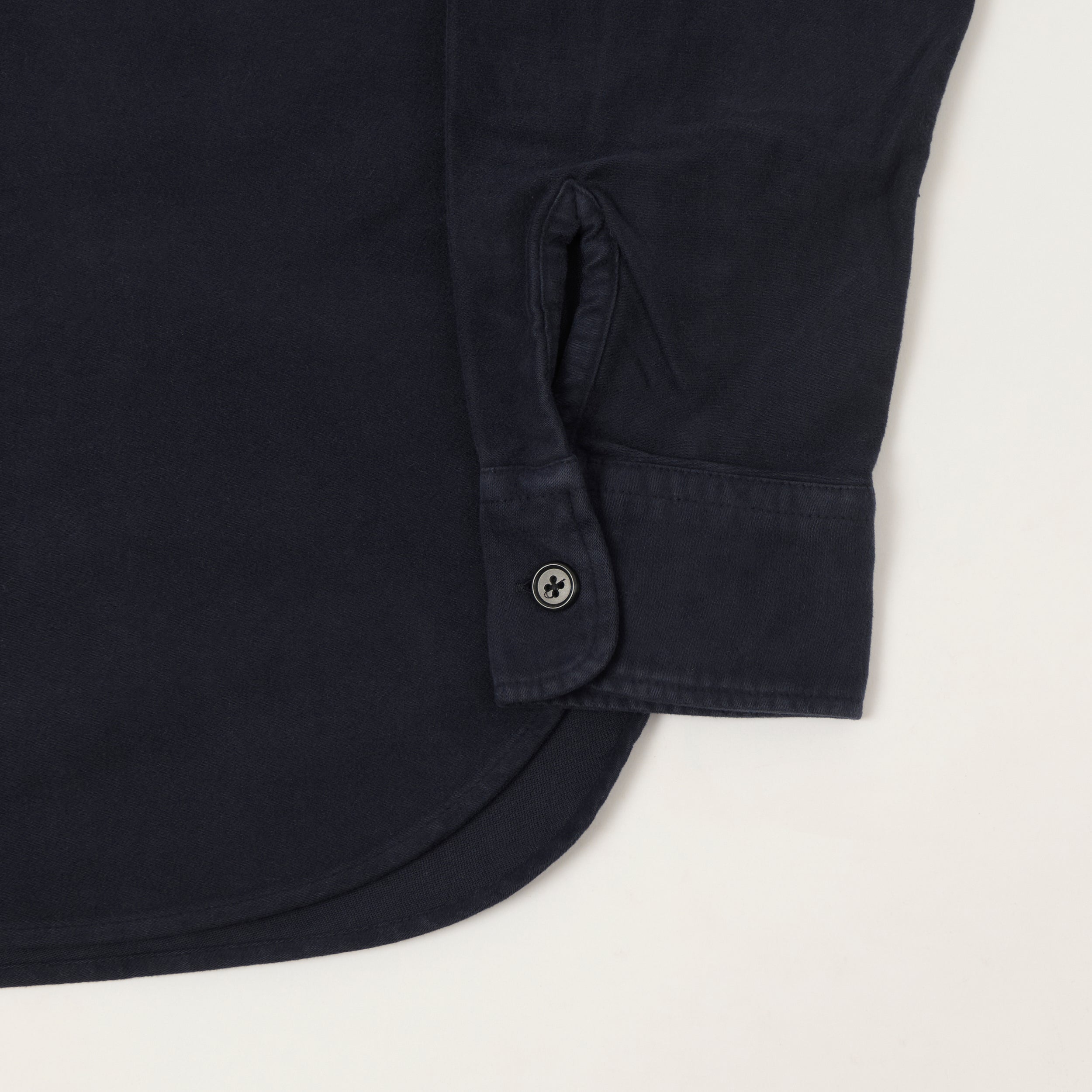 Hartford 'Paco Pat' Brushed Chamois Shirt - Marine Blue