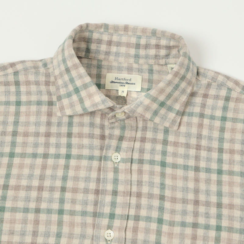 Hartford 'Paul' Check Flannel Shirt - Green/Multi