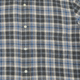 Hartford 'Pitt' Check Flannel Shirt - Blue/Charcoal