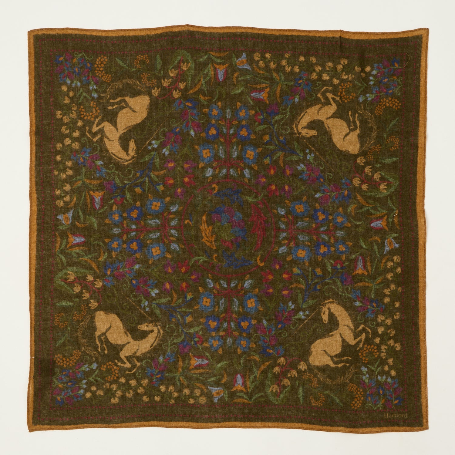 Hartford 'Unicorn' Wool Bandana Scarf - Bronze