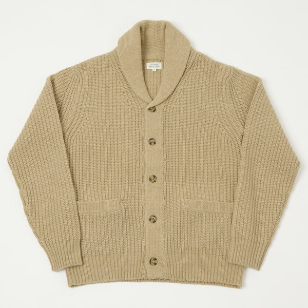 Hartford Wool Rib Cardigan - Camel