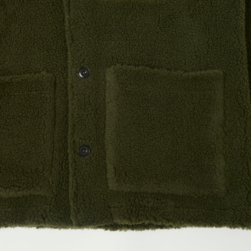 Hartford 'Sherpa' Utility Fleece Jacket - Army