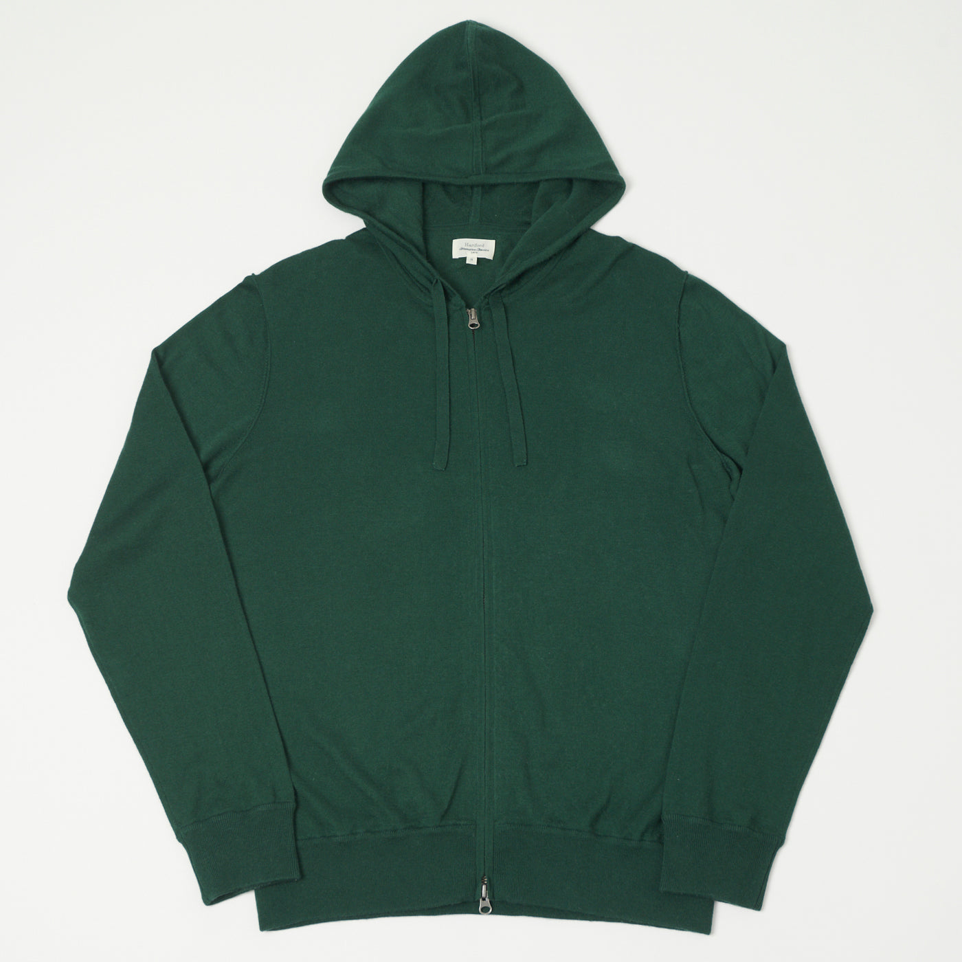 Hartford Lightweight Knitted Hoodie - Forest