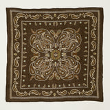 Hartford Paisley Wool Bandana Scarf - Brown