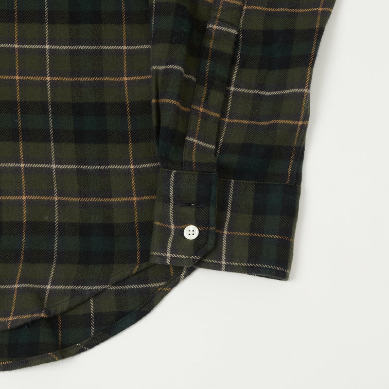 Hartford 'Paul' Check Flannel Shirt - Green/Black