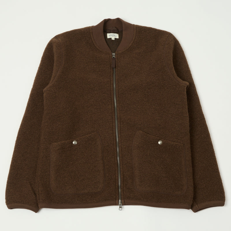 Hartford 'David' Knitted Wool Jacket - Hazelnut