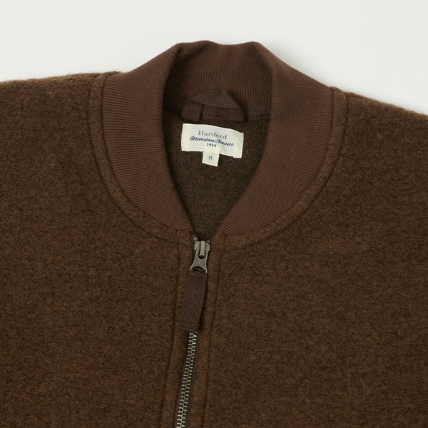 Hartford 'David' Knitted Wool Jacket - Hazelnut