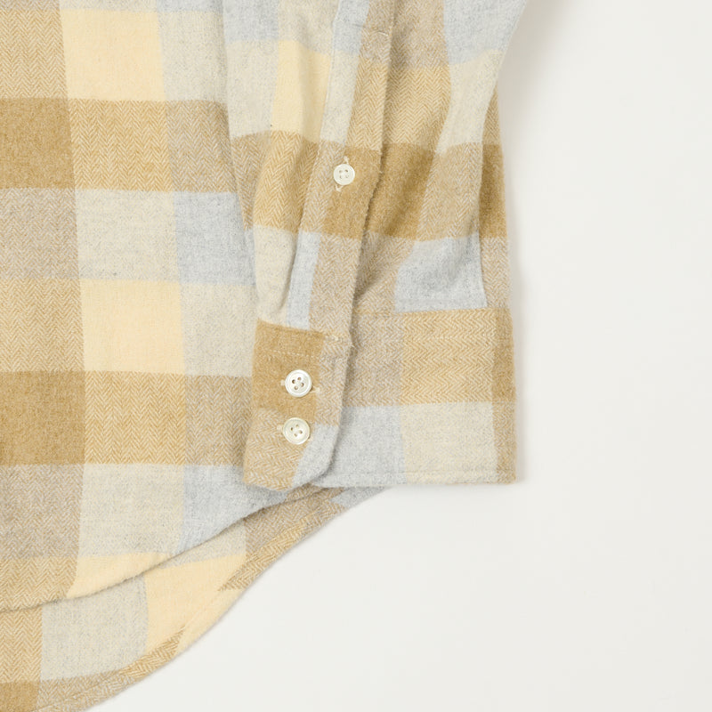 Hartford 'Paul' Check Flannel Shirt - Yellow/Grey