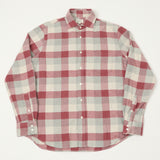 Hartford 'Paul' Check Flannel Shirt - Red/Natural