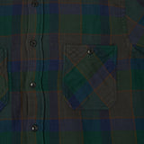 Hartford 2 Pocket Check Flannel Shirt - Green