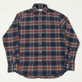 Hartford 'Paul' Check Flannel Shirt - Indigo/Jade