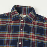 Hartford 'Paul' Check Flannel Shirt - Indigo/Jade