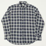 Hartford 'Paul' Check Flannel Shirt - Navy/Grey