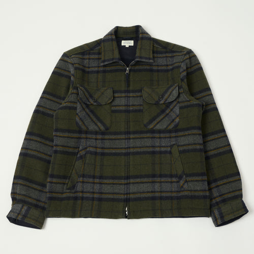 Hartford 'Dusty' Melton Wool Jacket - Forest Green