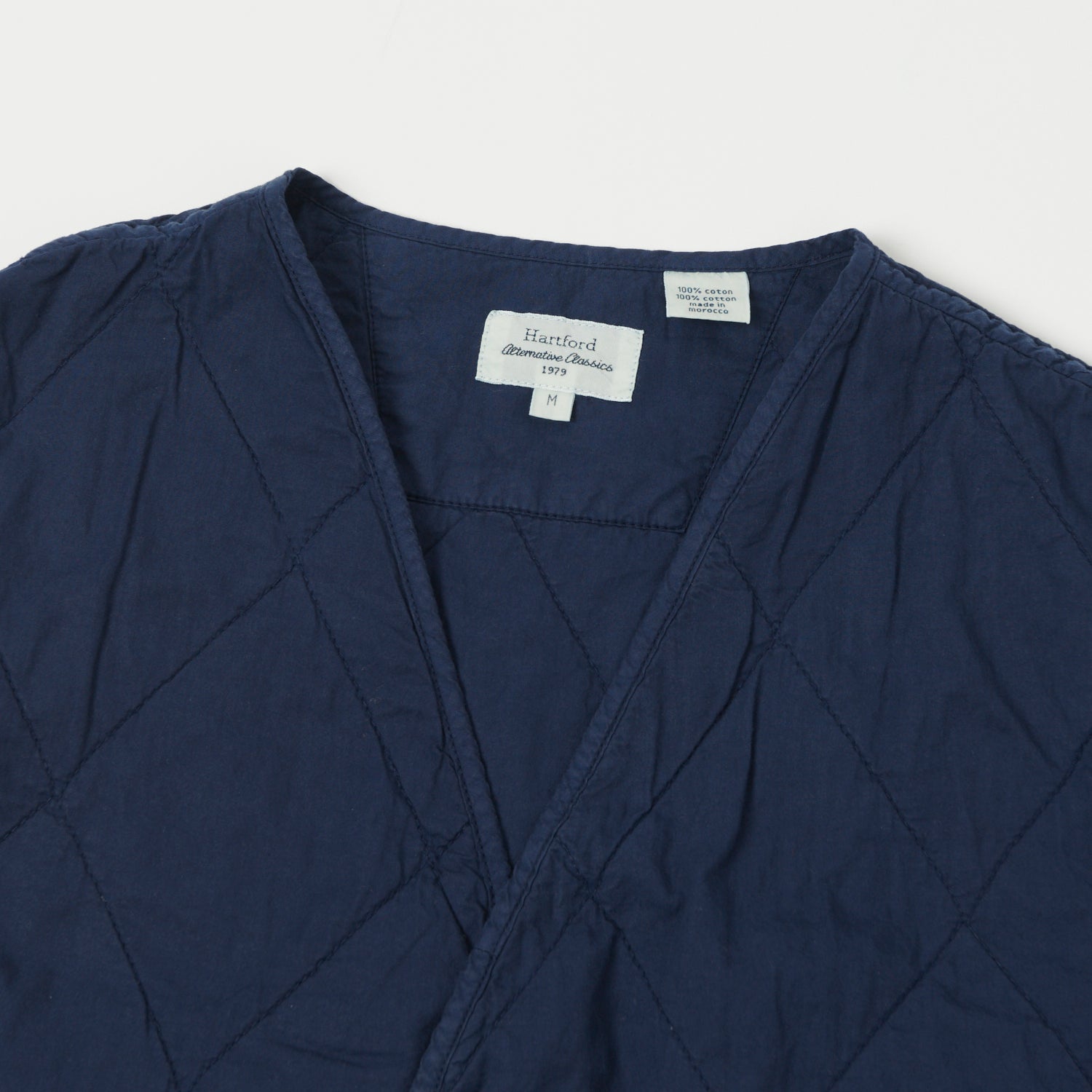 Hartford Quilted Cotton Twill Vest - Deep Blue