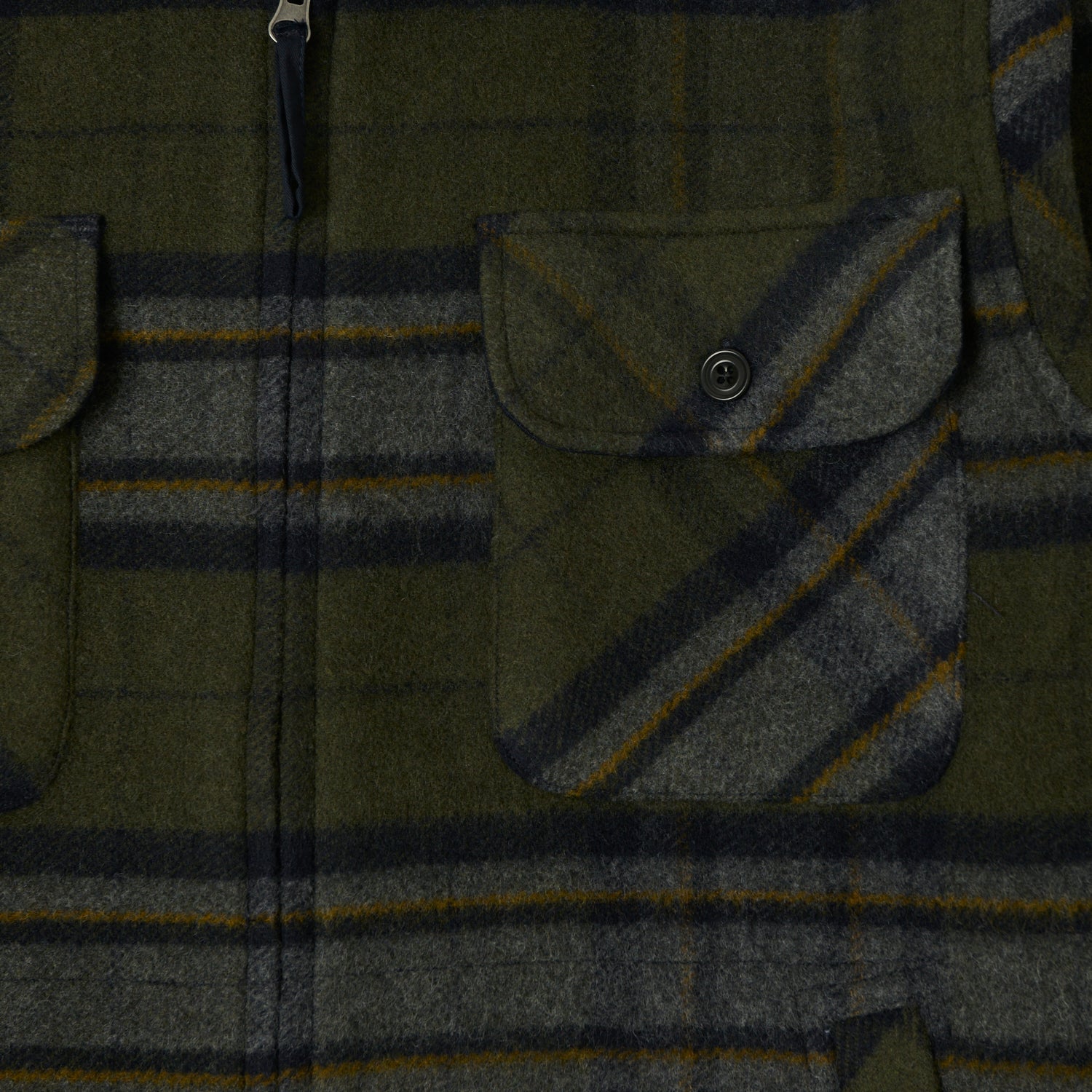 Hartford 'Dusty' Melton Wool Jacket - Forest Green