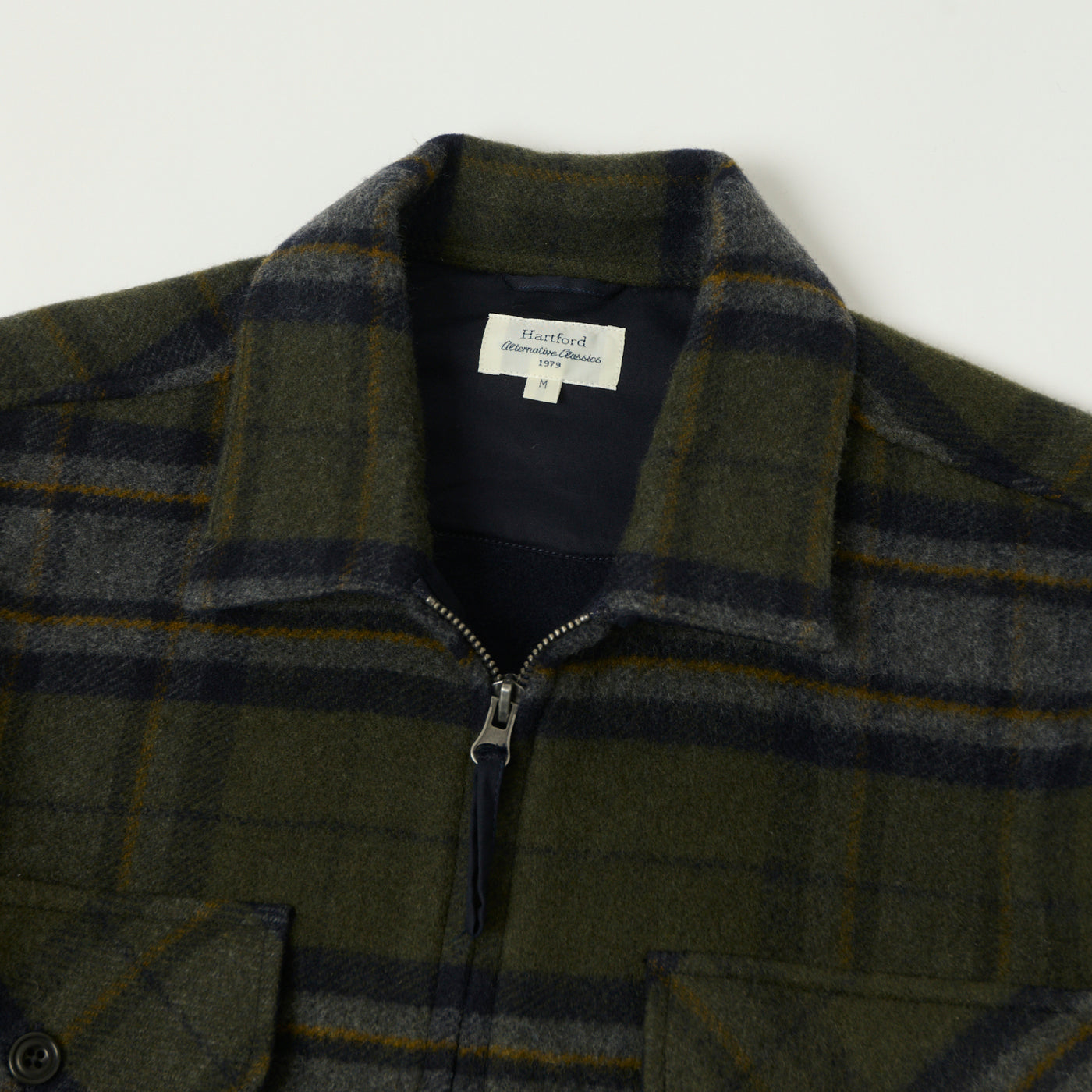 Hartford 'Dusty' Melton Wool Jacket - Forest Green