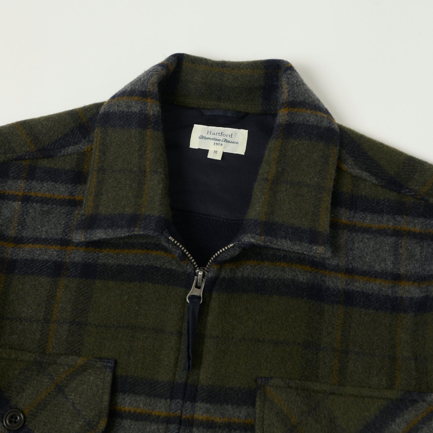 Hartford 'Dusty' Melton Wool Jacket - Forest Green