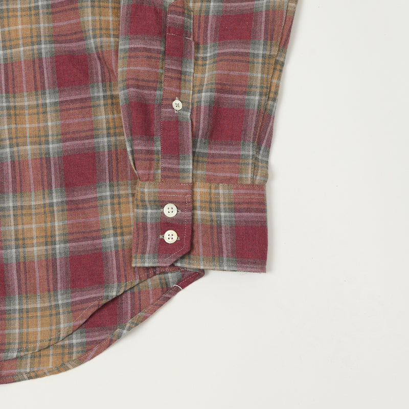 Hartford 'Paul' Check Flannel Shirt - Red/Camel