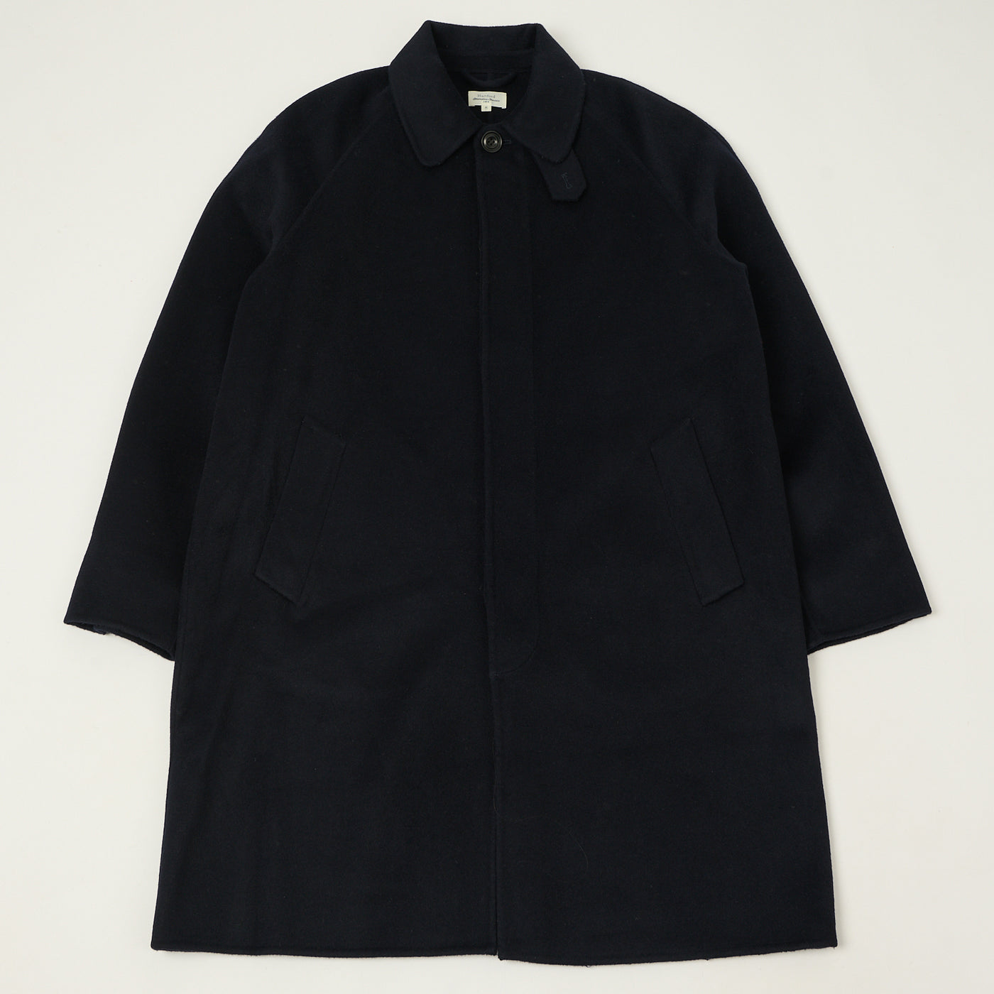 Hartford 'Graig' Wool Balmacaan Coat - Navy