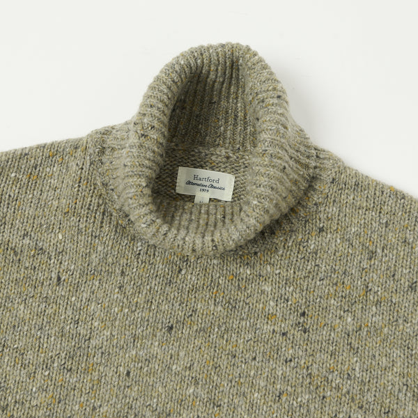 Hartford Donegal Roll Neck Jumper - Lichen