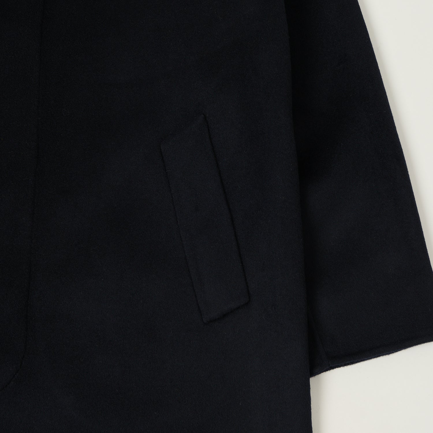 Hartford 'Graig' Wool Balmacaan Coat - Navy